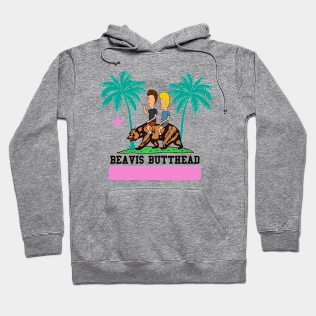 Beavis and Butthead riding California Hoodie by WorldsFair